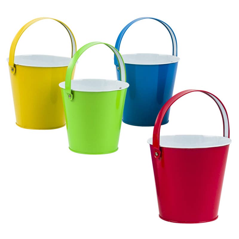Deluxe Import Trading - Wholesale Bucket/Pail - Tin Pail- 1.1qt- 4 Assorted Colors0