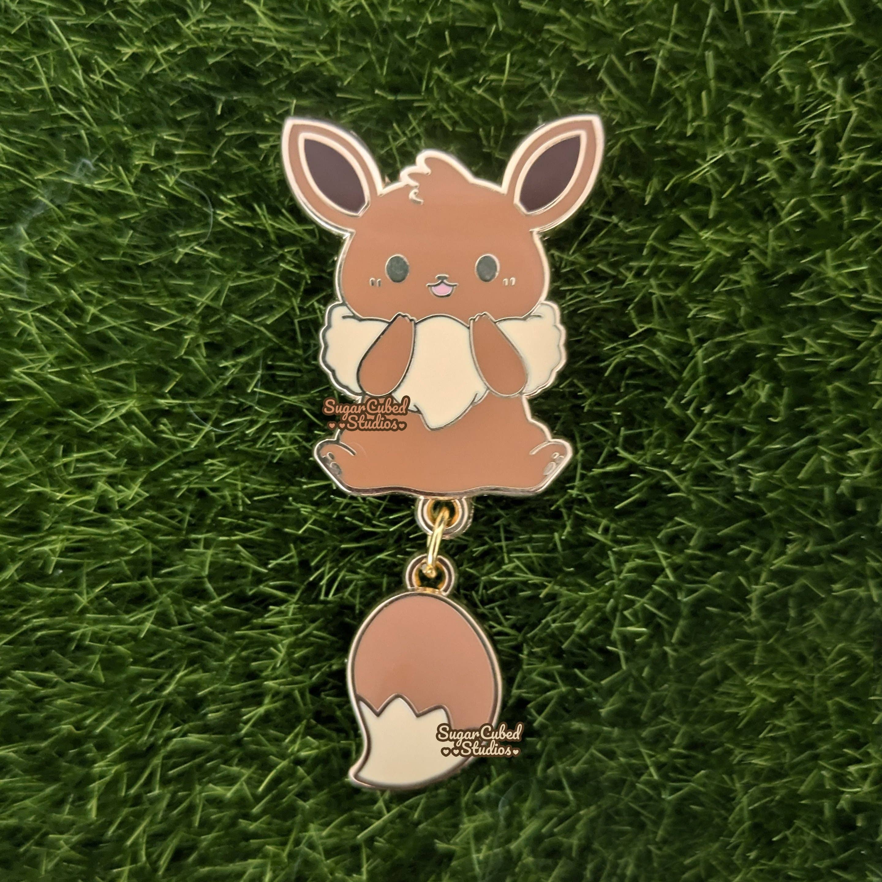 Sugar Cubed Studios - Wholesale Lapel Pin/Button - Eeveelution Dangle Tail Enamel Pins0