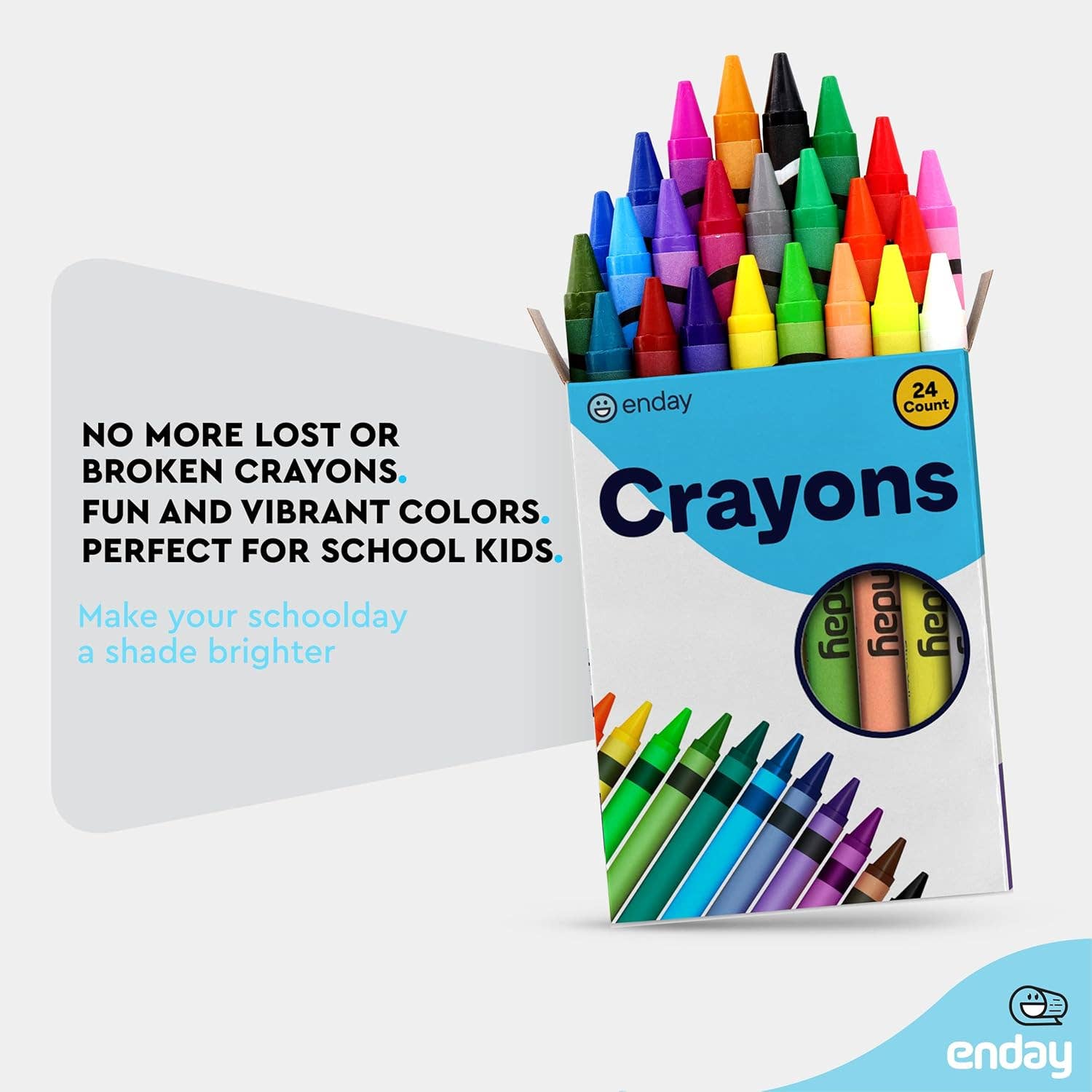 enday - Wholesale Crayons - Kids & Baby - Enday Premium  Crayons 24 Count, Box of Crayons 24 Color4