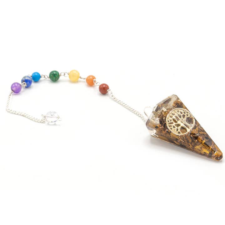 Ancient Wisdom - Wholesale Meditation Supplies - Orgonite Power Chakra Pendulum - Tree of Life