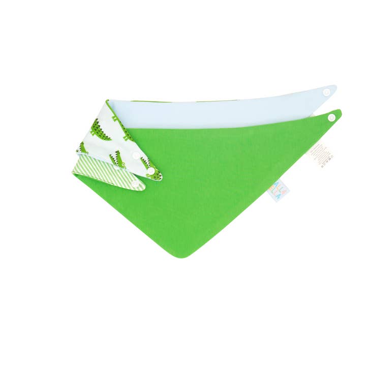 All4Ella – wholesale Bandanahaklapp – Bandana Haklappar 2st - Krokodil