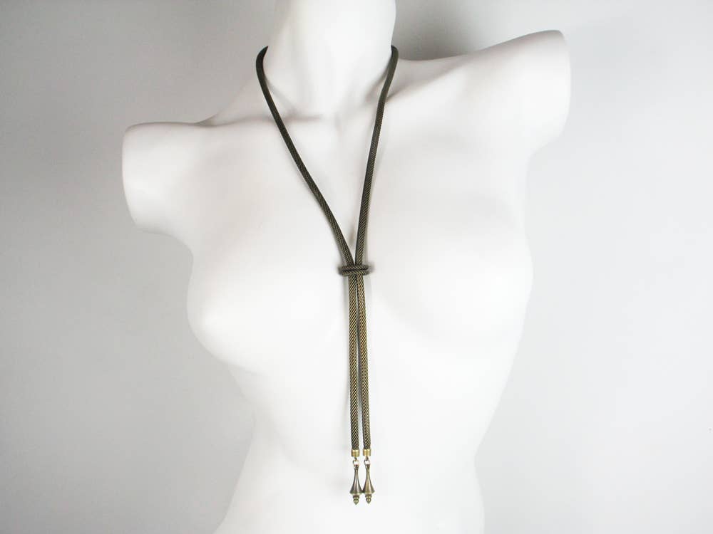 Erica Zap Designs - Wholesale Y-Neck/Lariat Necklace - Simple Mesh Bolo Necklace4