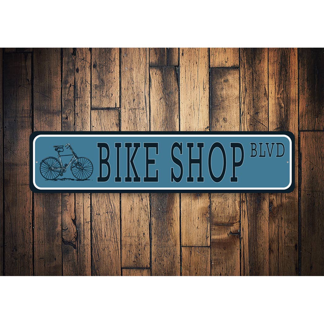 Lizton Sign Shop, Inc - Vente Pancarte - Panneau de rue Bike Shop Boulevard1