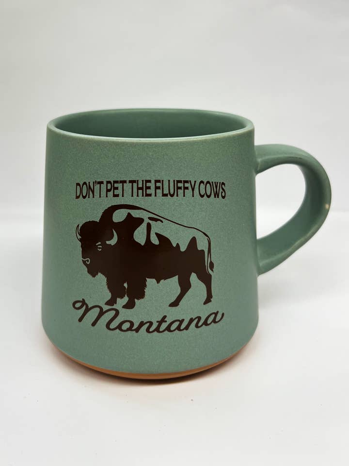 Don't Pet The Fluffy Cows Montana Mug 13oz for wholesale by Made of Mountains