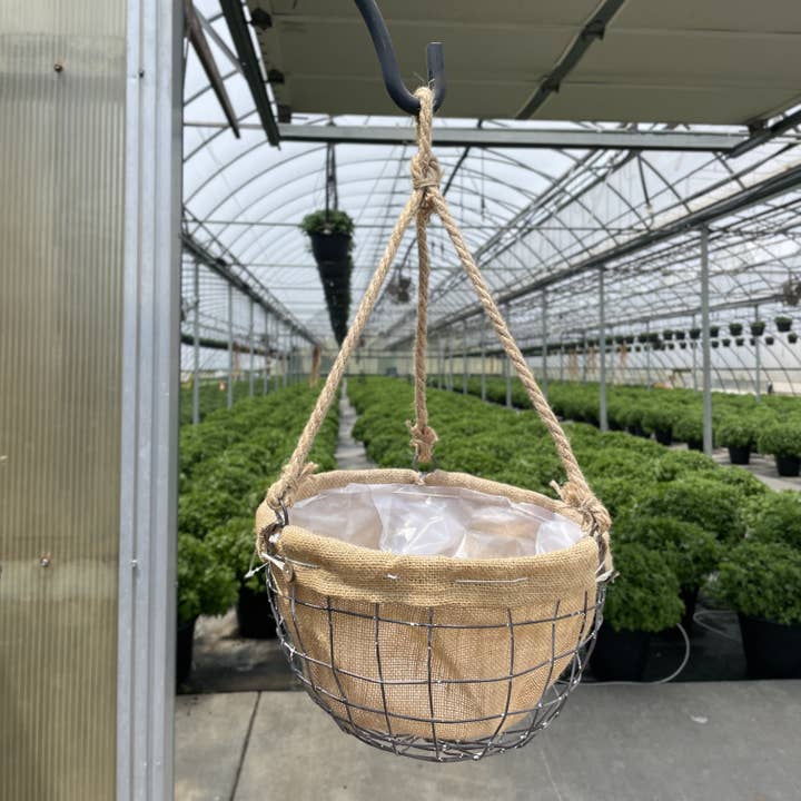 Thorsen's Greenhouse - Wholesale Hanging Planter - Burlap Hanging Basket - 11" Diameter5