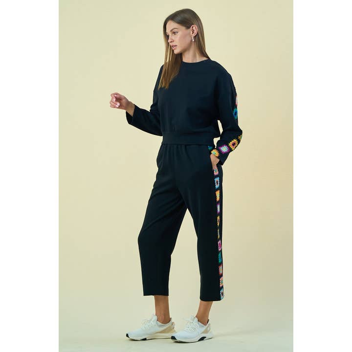 Pantalon de survêtement haut de gamme avec bordure en crochet pour la vente par The GREii