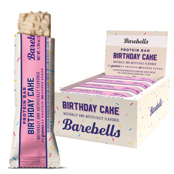 NuEats - Wholesale Snack Bar - Barebells, Protein Bar, BIRTHDAY CAKE, 12/55g0