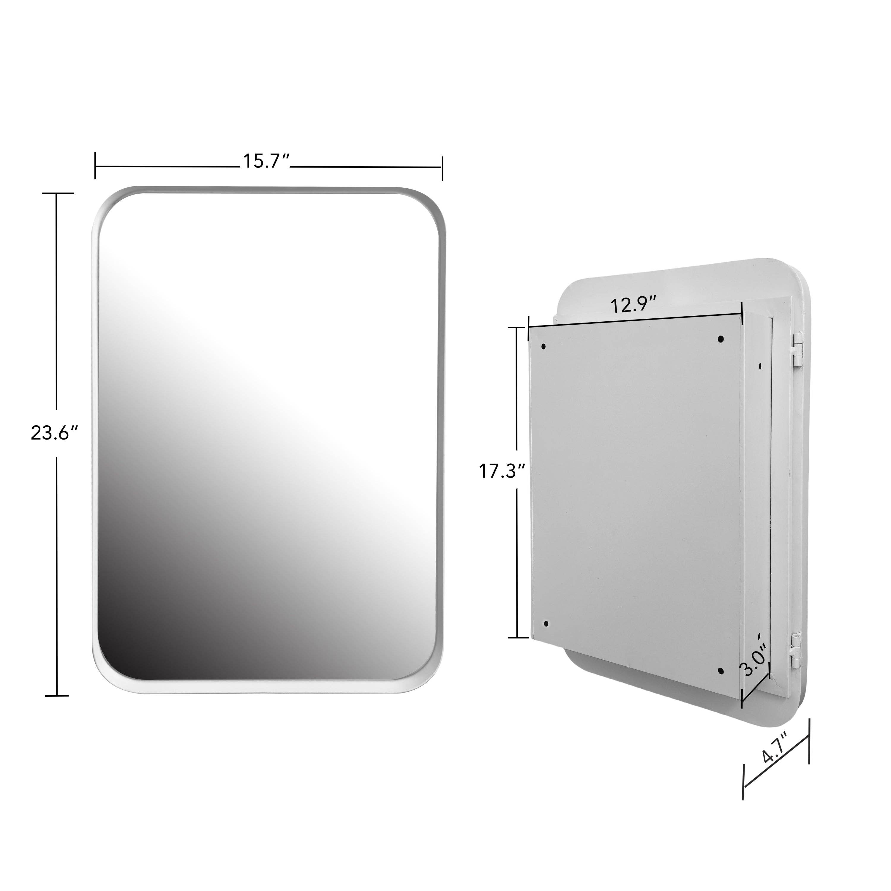 39F Inc. - Wholesale Wall Mirror - 16x24" Recessed Metal Framed Bathroom Medicine Cabinet6