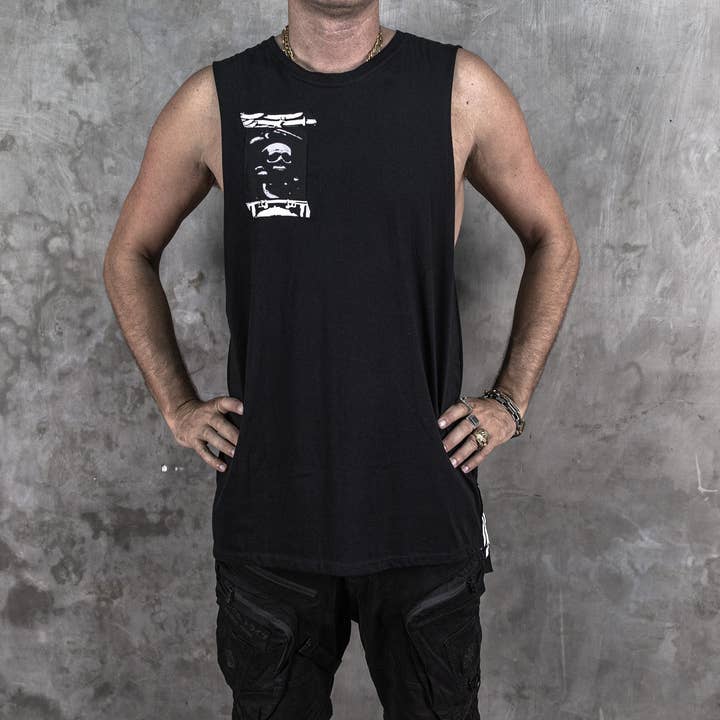 T-shirt sans manches oversize unisexe Skull Kollector pour la vente par JUNGLE TRIBE