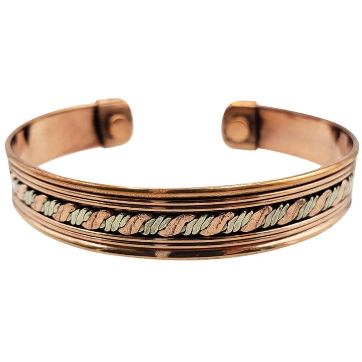 Treasure Jewelry - Wholesale Cuff Bracelet - Pure Copper Magnetic Bracelet Arthritis Pain Therapy13