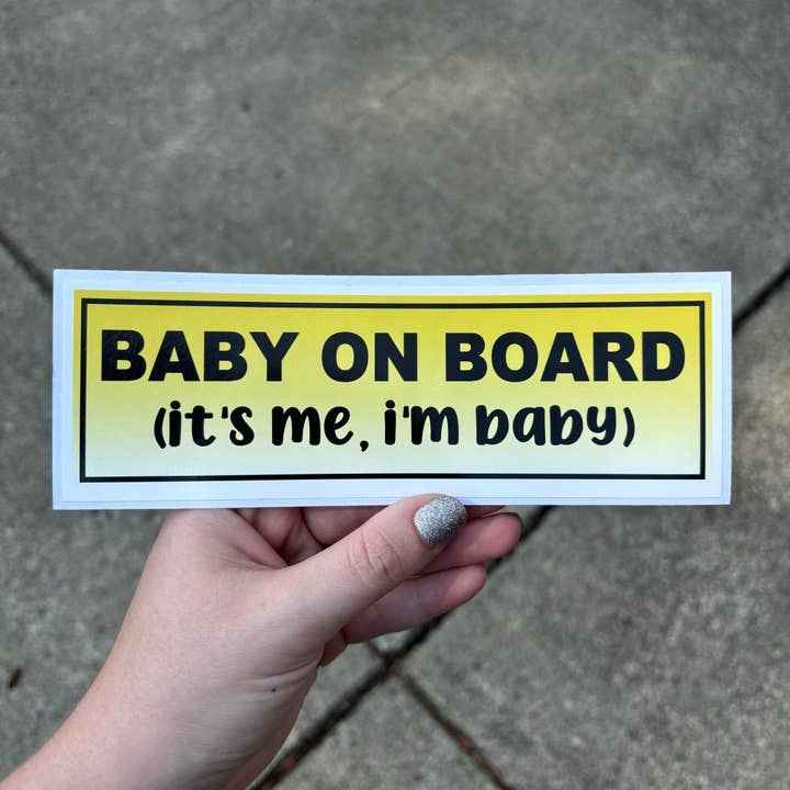 Baby On Board Bumper Sticker for wholesale by MVM Graphics