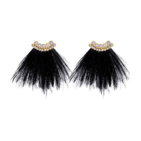 Haute & Happy - Wholesale Tassel Earrings - Feather in Ones Ear0