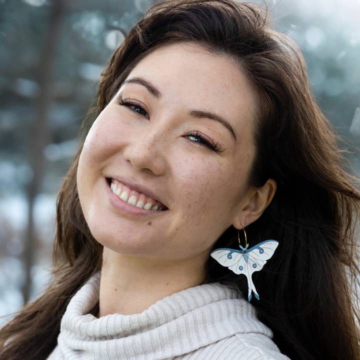 Le Chic Miami - Vendita all'ingrosso Orecchini a cerchio - Orecchini natalizi Arctic Moth Hoop1