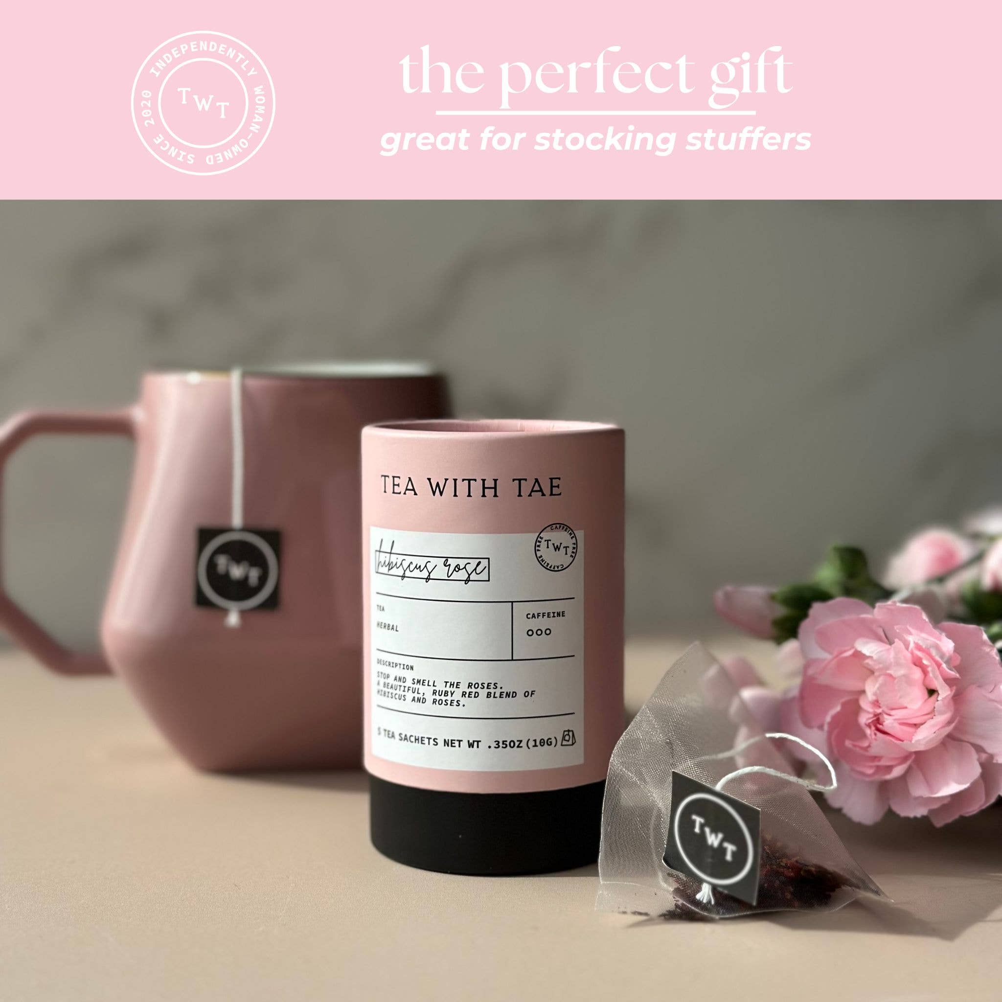 Tea with Tae - Wholesale Theezakjes - Hibiscusroos Kruidenthee Mini Cadeaubuis (5 theezakjes)5