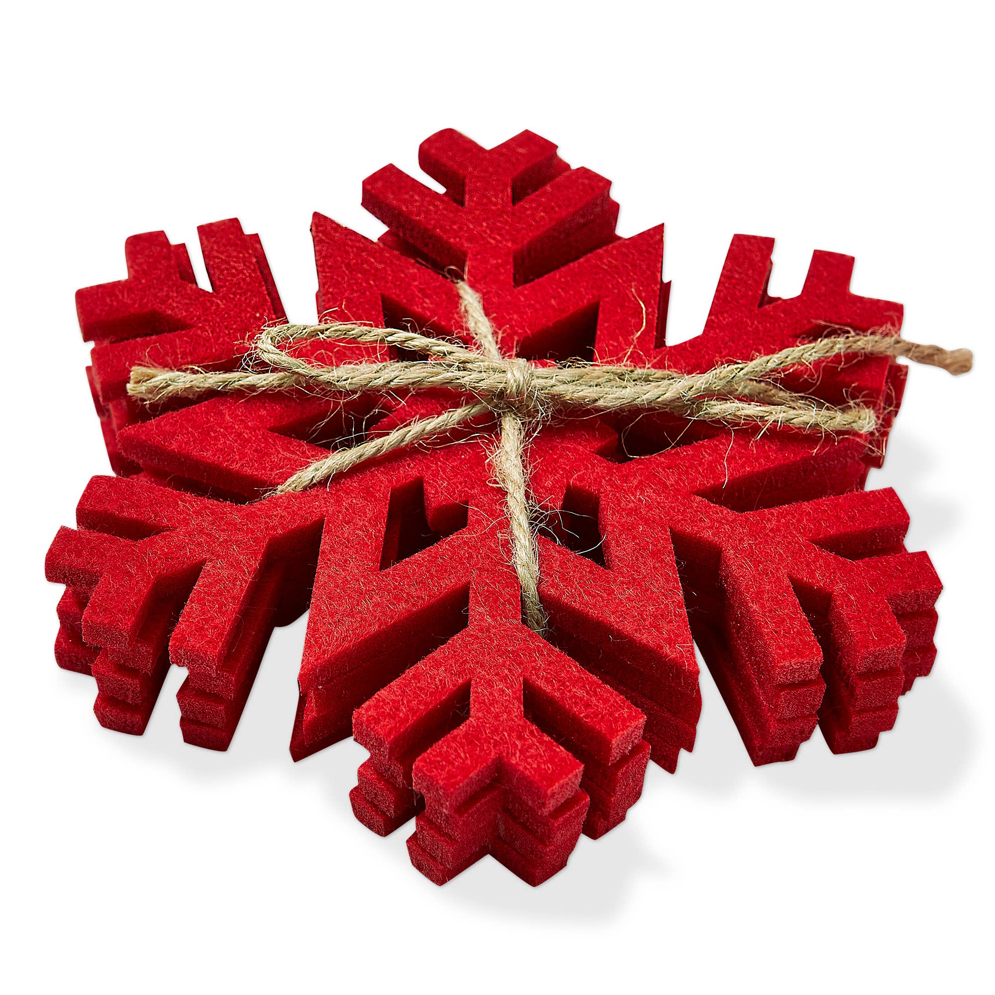 tag - Wholesale Coasters - Snowflake Coaster Set/4 Red Polyester Christmas0