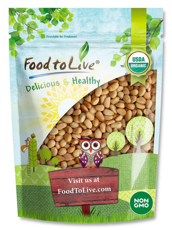 Organic Dry Roasted Pine Nuts with Himalayan Salt - by Food to Live for wholesale by Food To Live