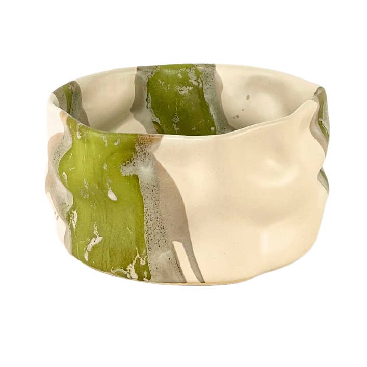 8" Kräuselung Bowl für den Großhandel von ALEX MARSHALL STUDIOS