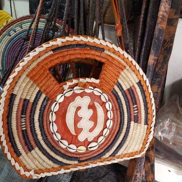 Elimicah - Wholesale Top Handle Bag - Women's - Flat Bottom/Round Top/Burkina Faso Purse/ Burkina Raffia Bag