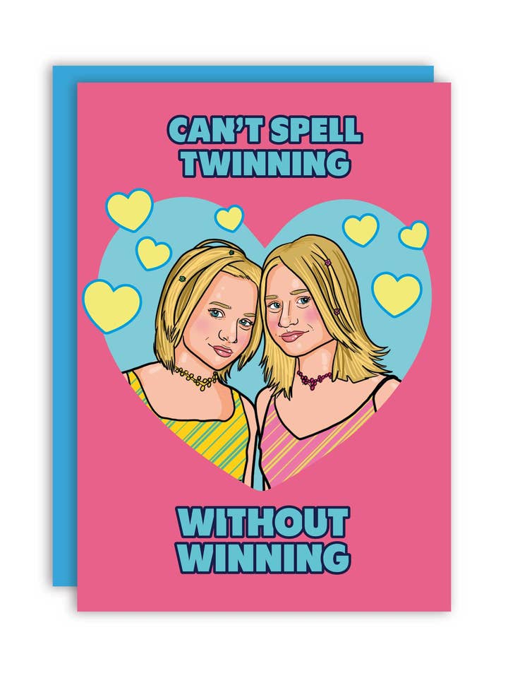 Twinning Winning Friendship Greeting Card for wholesale by Studio Soph (We Pay Your Import Fees - We Ship DDP)