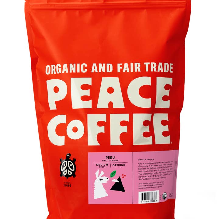 Peace Coffee Peru Single Origin Medium Roast, 5lbs Ground for wholesale by Peace Coffee