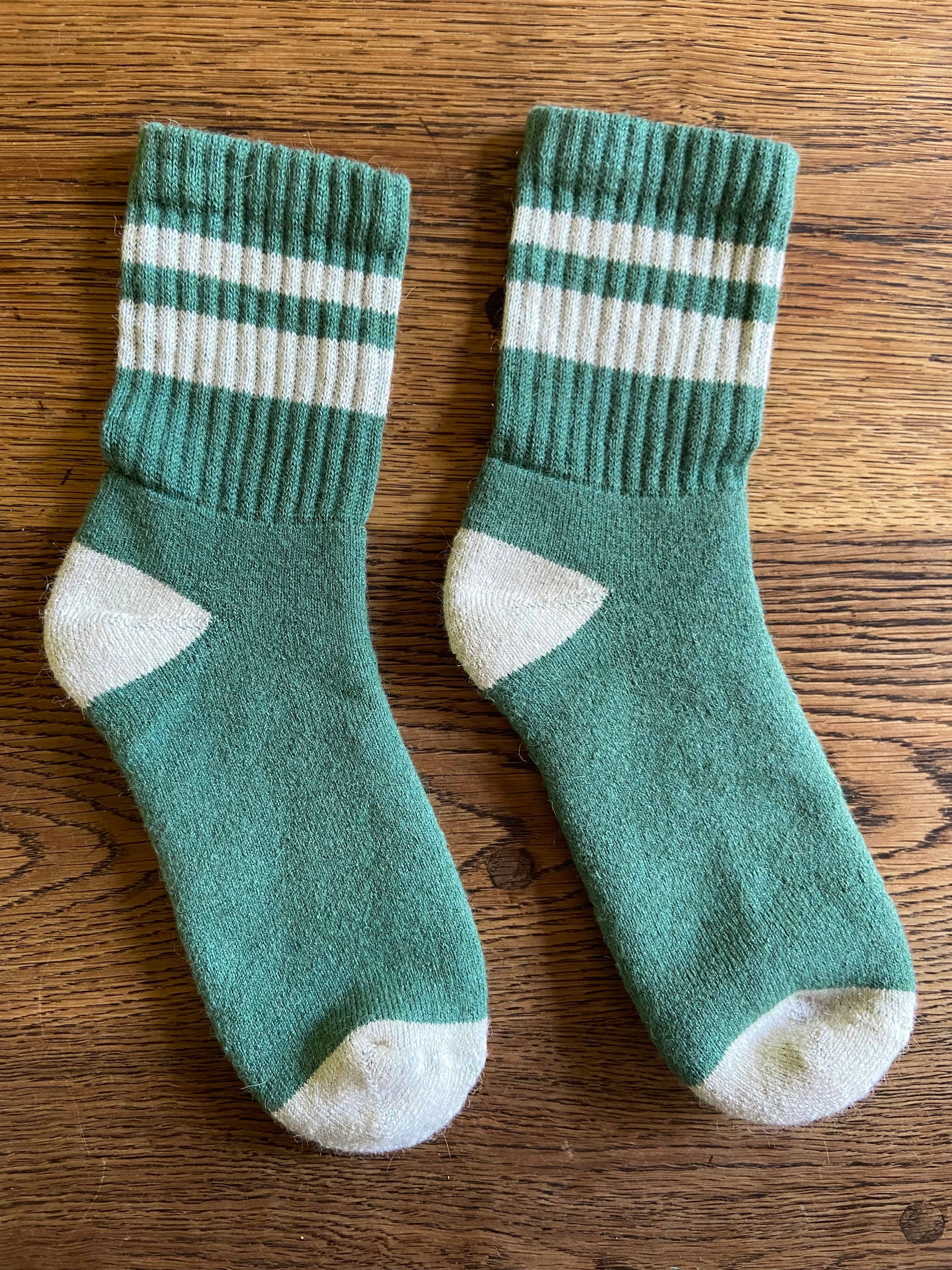 Samantha Holmes Alpaca Clothing and Gifts - Wholesale Socks - Unisex - Preppy Stripe Alpaca Socks Large | UK Size 7-100