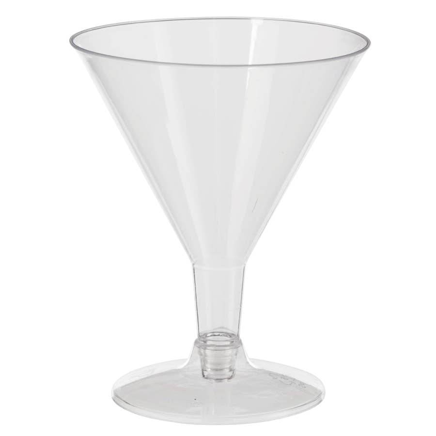 Plastic Martini Glasses, Short Stem 10 oz.