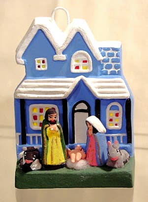 Arara Enterprises - Wholesale Nativity Scene Decor - 364D Portico W/Nativity miniature0