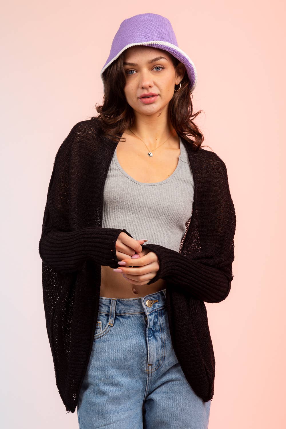 VERY J - Vente Cardigan – femme - Cardigan d'été à manches 12W2591N-Dolman18