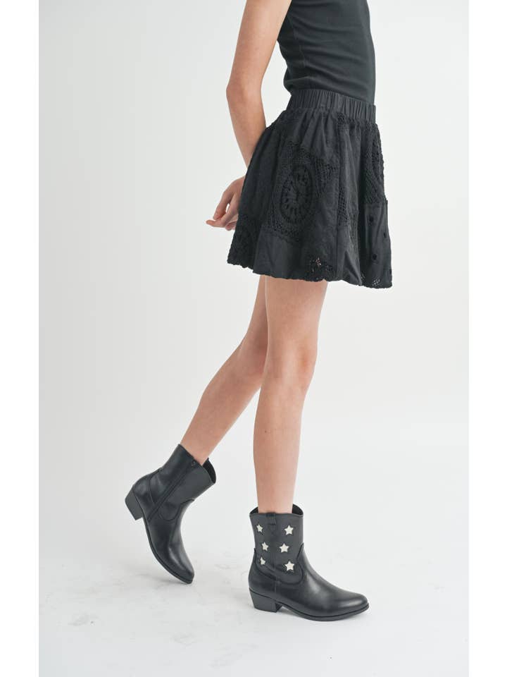 Sadie & Sage - Venta al por mayor Falda - Niños - Falda Mini Burbuja Recuerdo Tween: NEGRO5