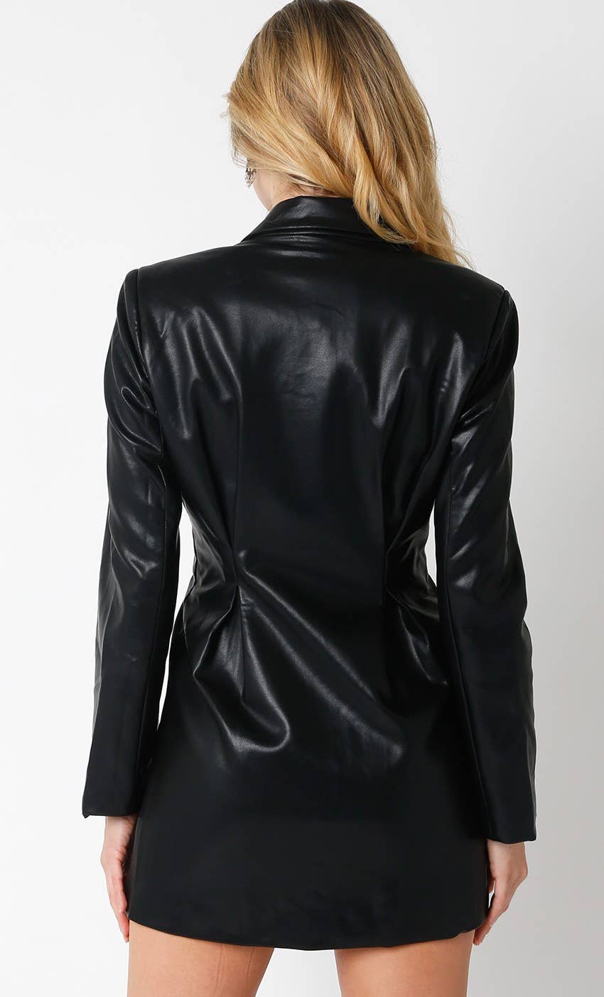 Olivaceous – Großhandel Kleid – Damen – Gisel PU Kleid2