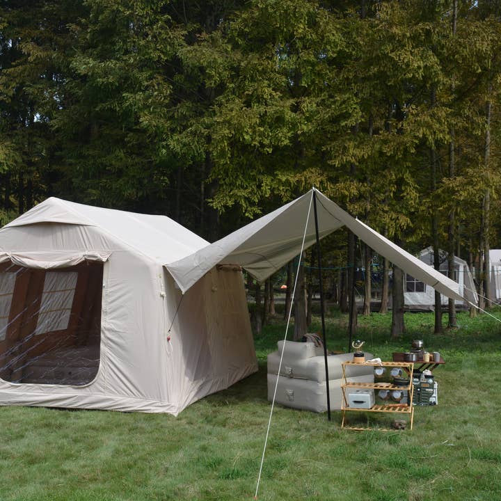 39F Inc. - Wholesale Tent - 9.8x13ft Inflatable Tent with Canopy &Pump Army Green&Beige18