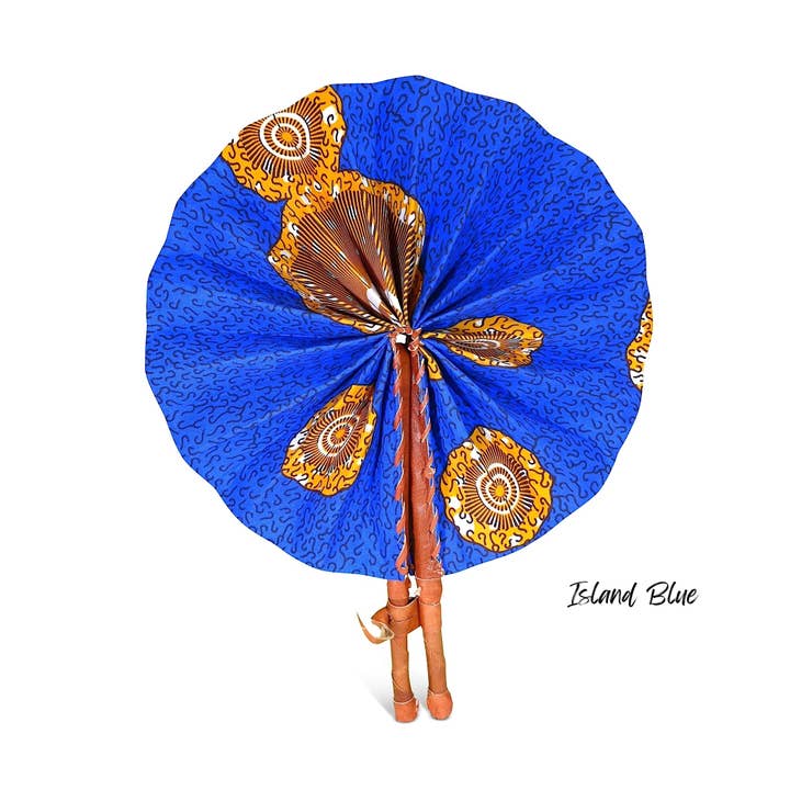 Ti-a Woven Goods - Wholesale Handheld Folding Fan - African Fabric Fan13