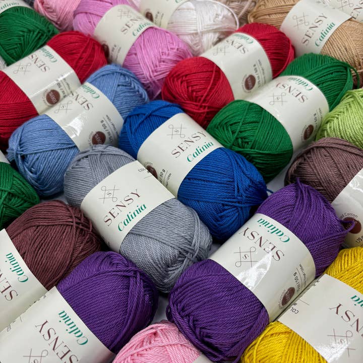 Sensy - Wholesale Yarn - Sensy Calinia Yarn, %100 Mercerized Giza Cotton, 134 Yards, Gauge 2 Fine