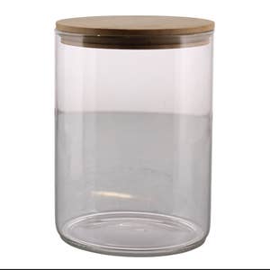 6oz Glass Jar with Wooden Lid 10 Grams 120 Count – Flower Power