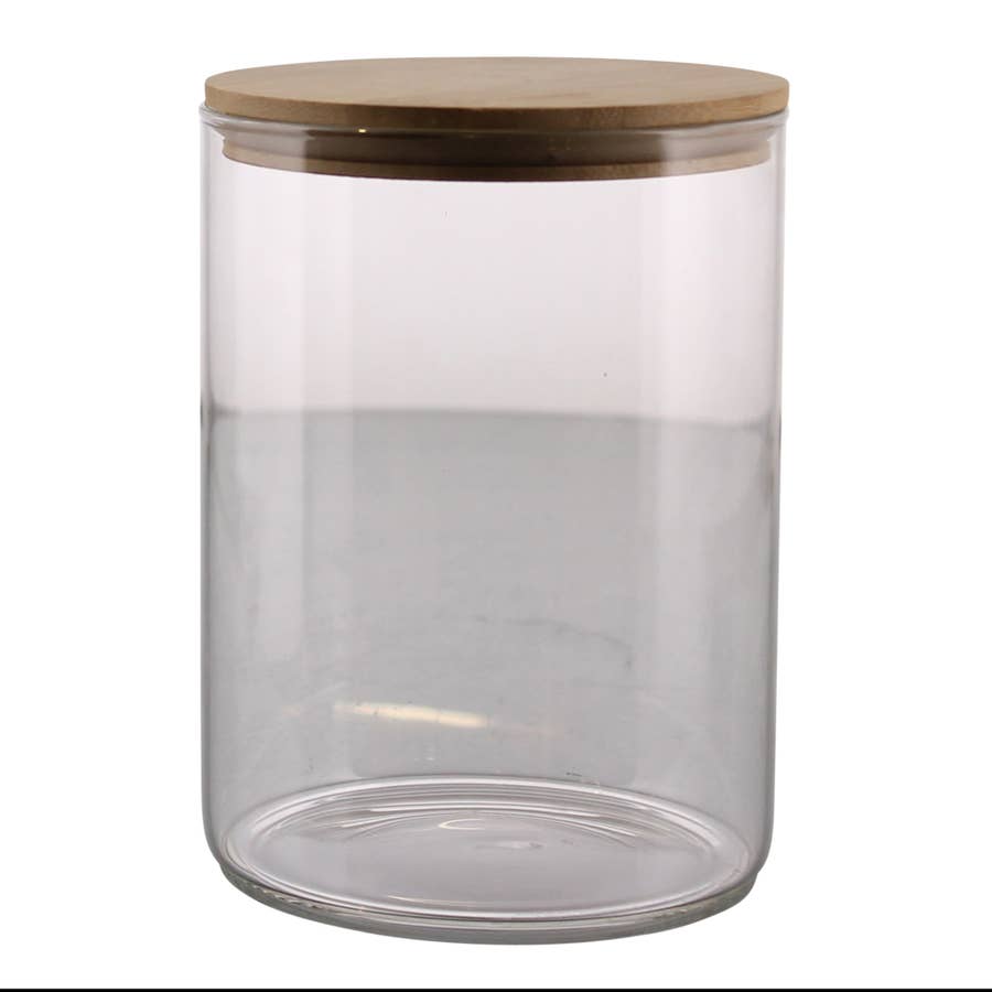  Amici Home Denali Glass Canister, Food Storage Container with  Wooden Lid and Handle