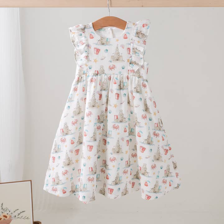 Sandcastle Kingdom Organic Muslin Dress for Kids for wholesale by Nola Tawk