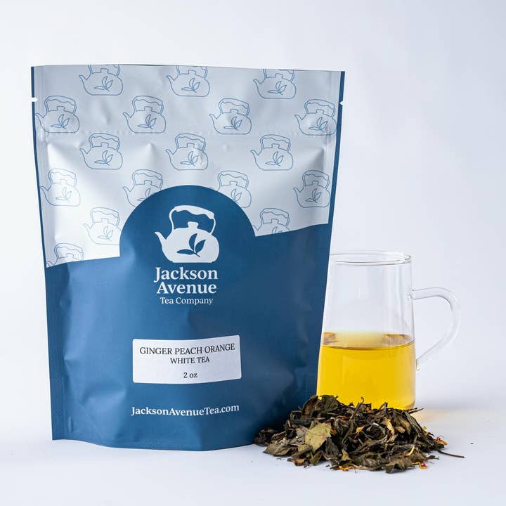Jackson Avenue Tea Co - Wholesale Loose Tea - Ginger Peach Orange White Loose Leaf Tea1