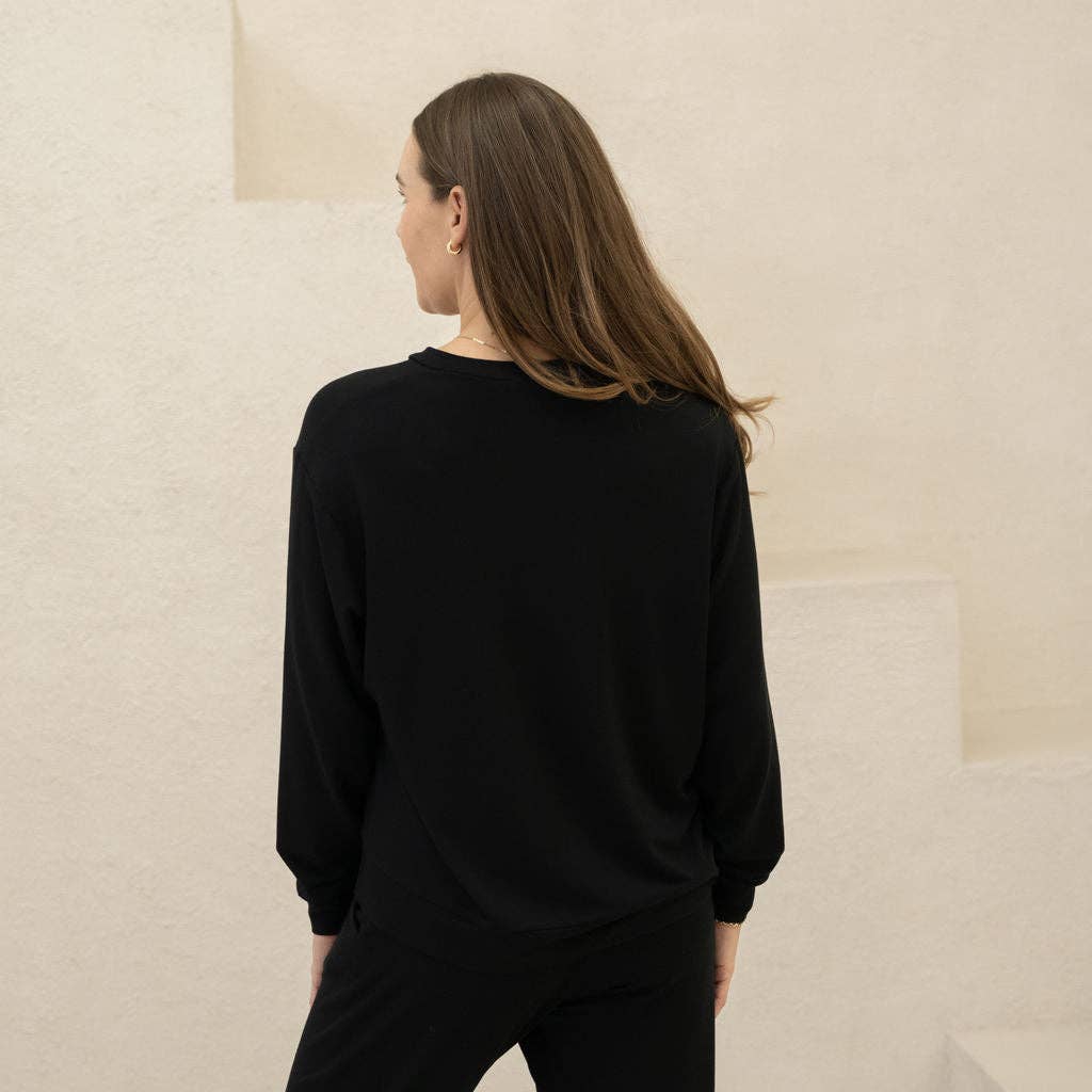 Encircled - Wholesale Sweatshirt - Women's - The Bamboo Merino Dressy V-Neck Sweatshirt3