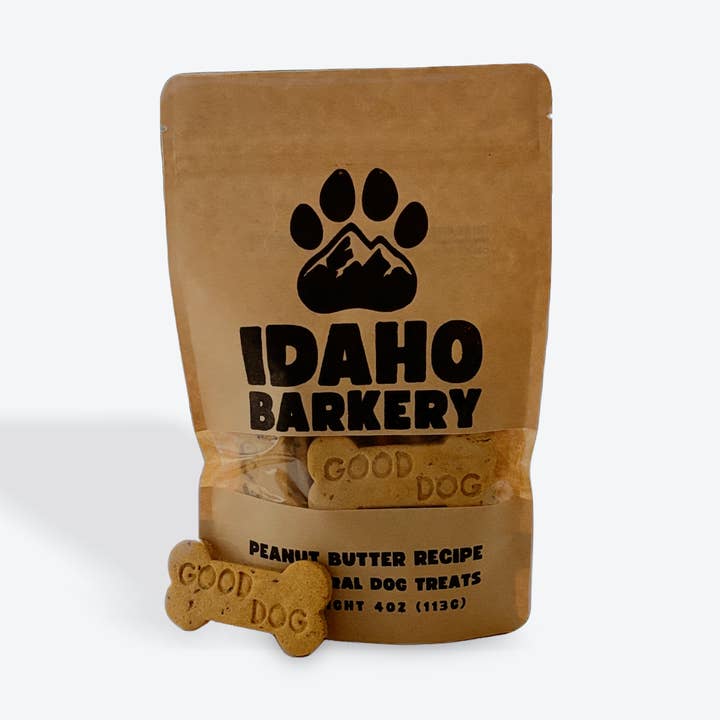 Good Dog Peanut Butter Biscuits for wholesale by Idaho Barkery
