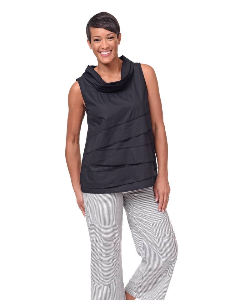 CV405 Big Pocket Pant in Ticking Stripe* for wholesale by Tulip Clothing