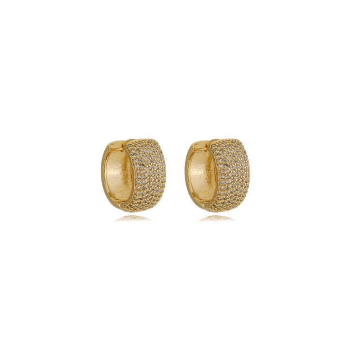 14k Gold Plated Statement Pavé | Earring | Best Sellers for wholesale on Faire