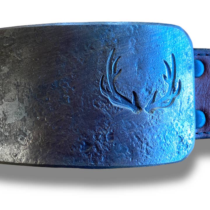 Meridian Farm and Forge - Wholesale Belt Buckle - Unisex - Hand Forged ElkHorn Belt Buckle