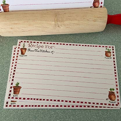 Susan Branch Studios - Wholesale Recipe Card - 3x5 Kitchen Herbs Recipe Cards