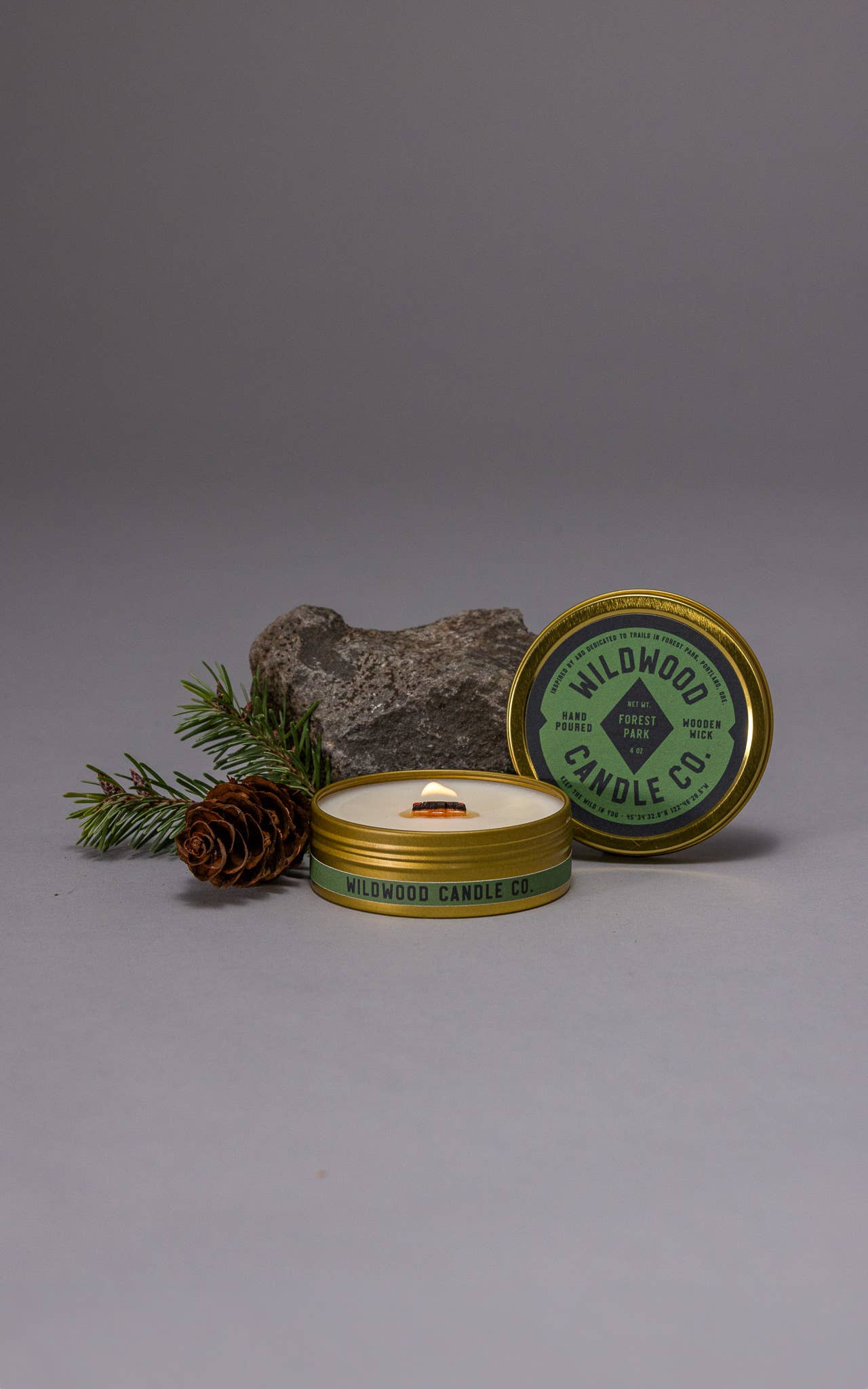 Wildwood Candle Co. - Wholesale Travel Candles - 4 oz Forest Park Travel Tin Candle1