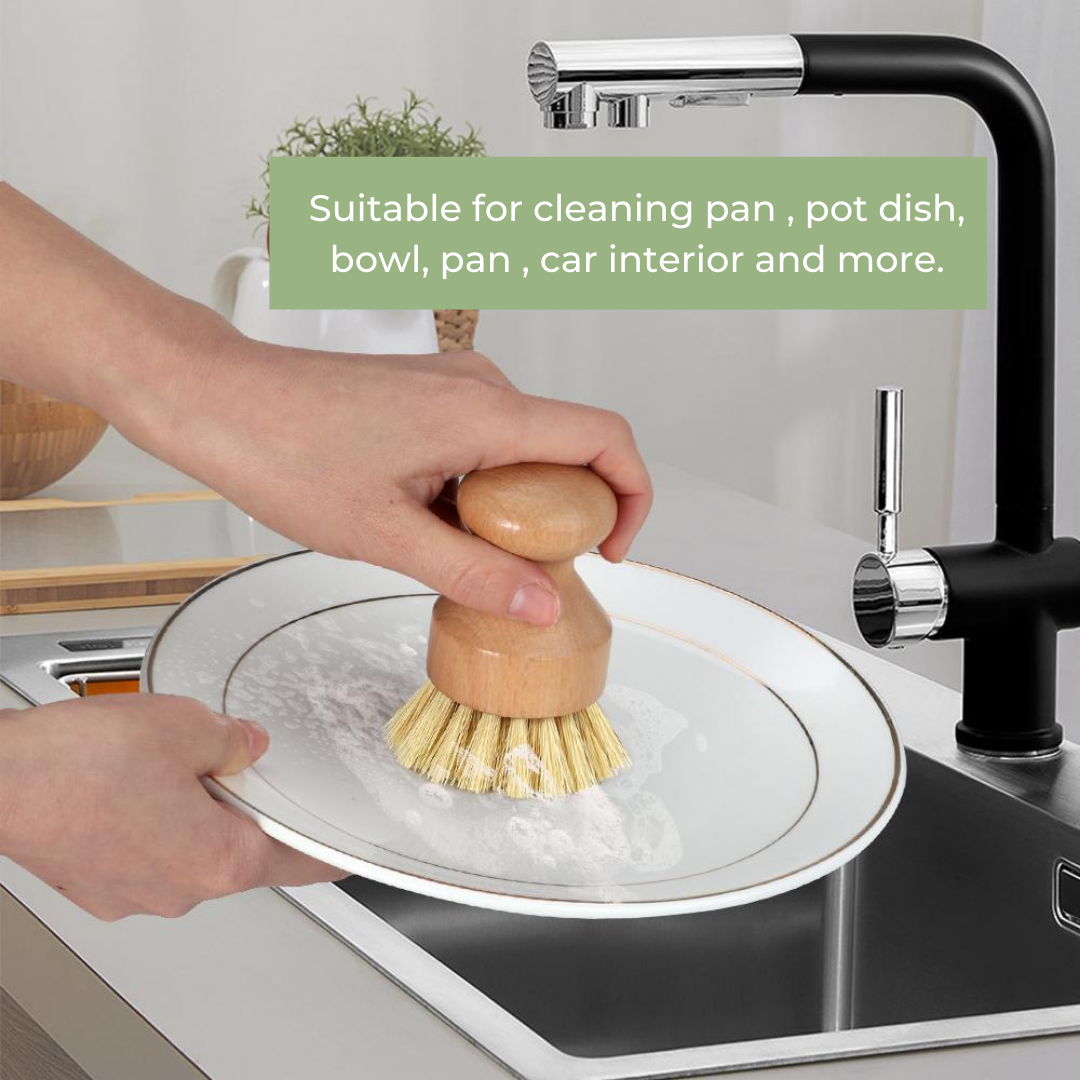 Us and The Earth - Wholesale Cleaning Brush - Natural Fibre Pot Brush - scrub sustainably!2