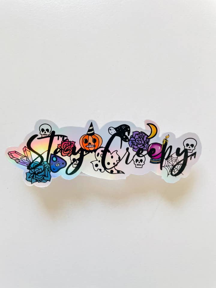 Stay Creepy Sticker for wholesale by Collette Noel Design
