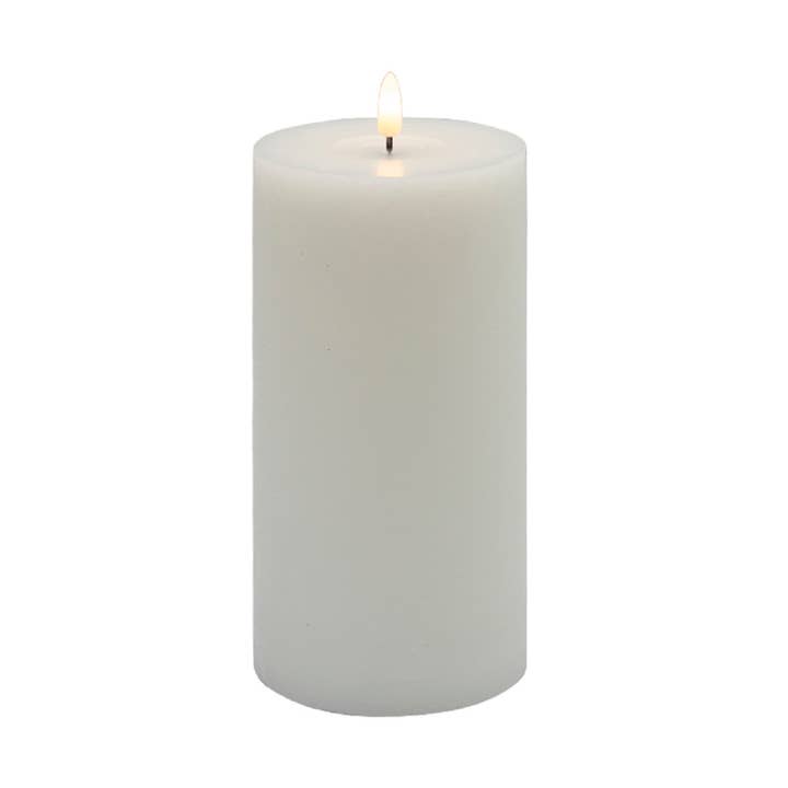 Large White Flameless Pillar Candle for wholesale on Faire0