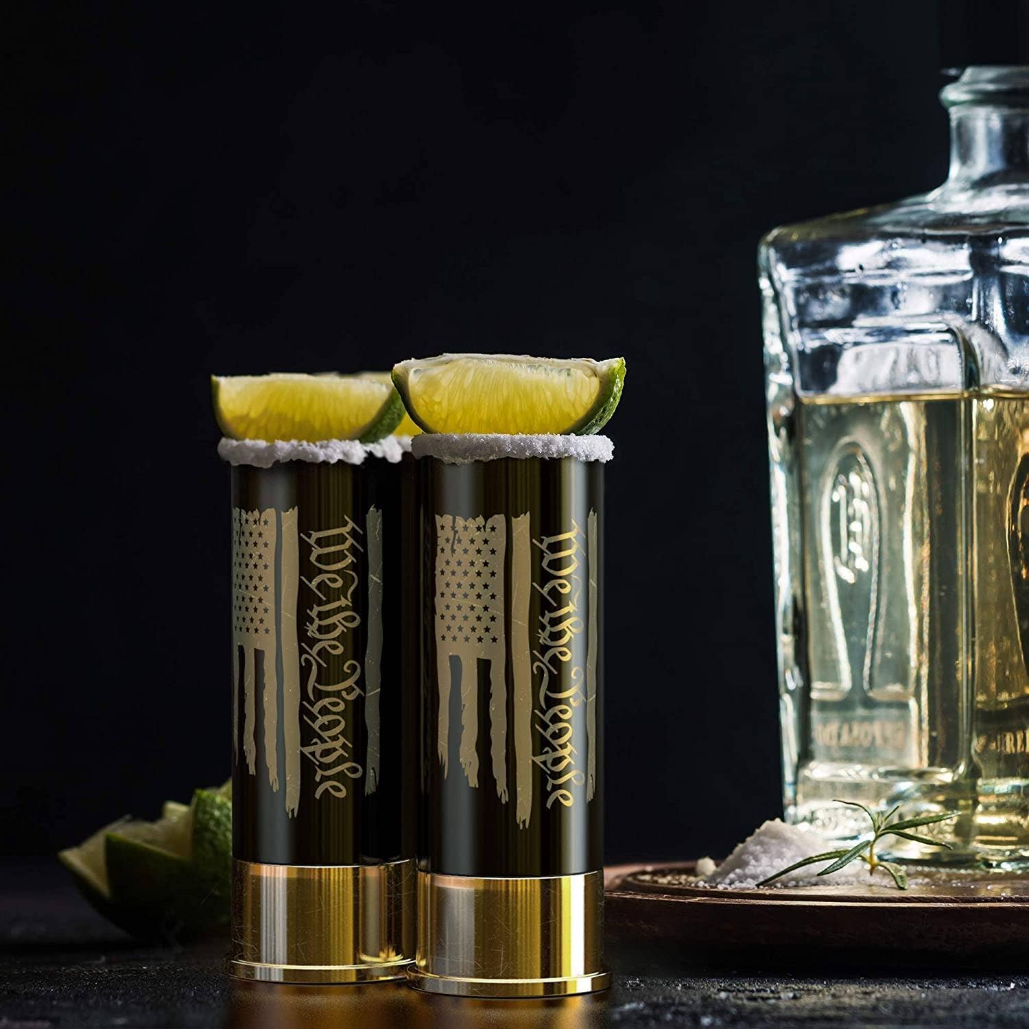 Old Southern Brass - Wholesale Shot Glass - 12 Gauge Shot Glasses Set of 4 - We The People American Flag3