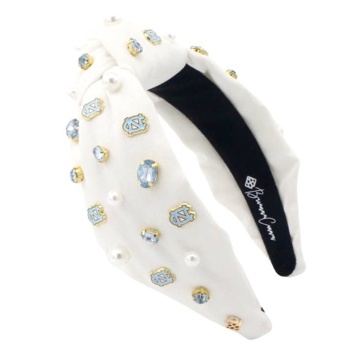 University of North Carolina White Logo Headband for wholesale by Brianna Cannon