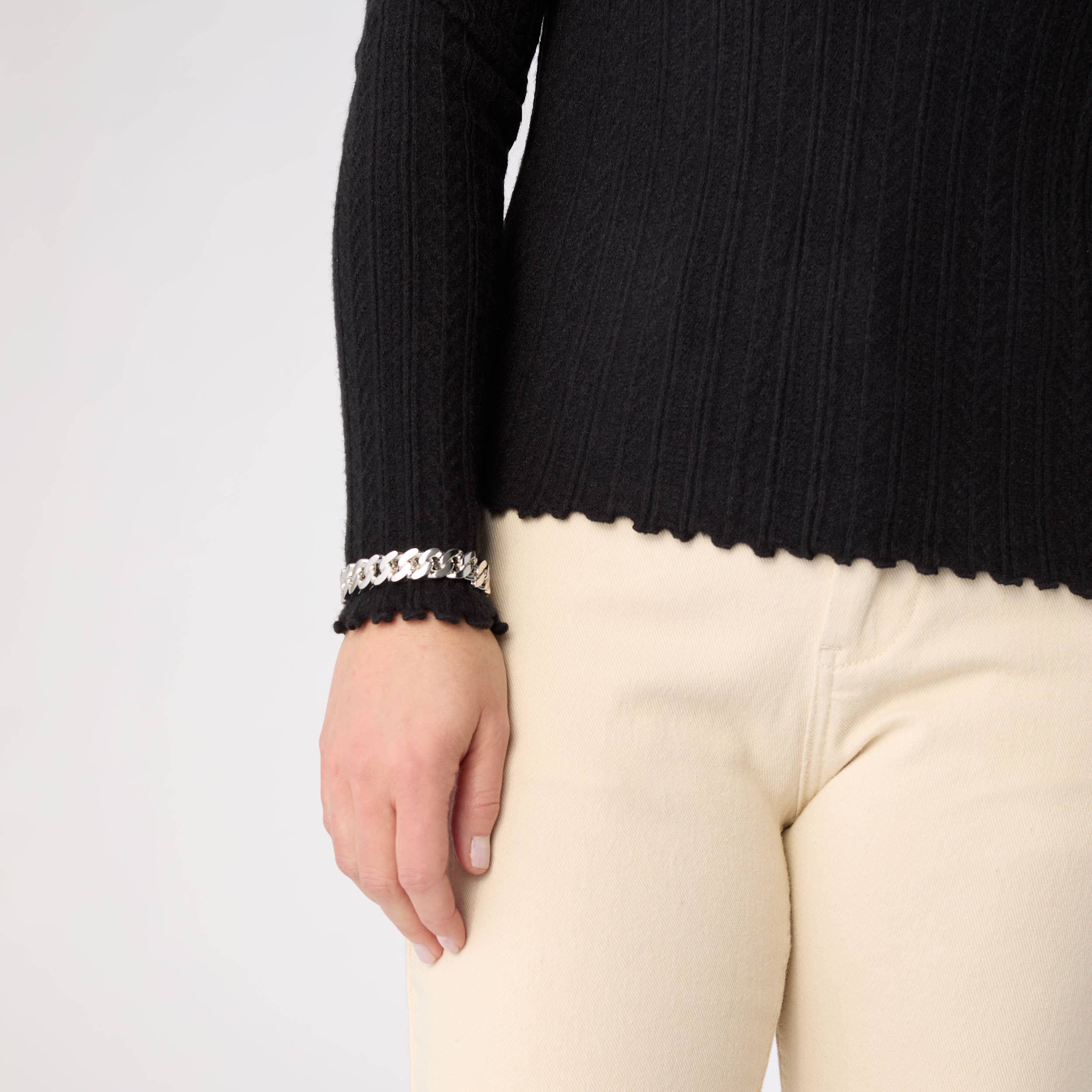 COCO + CARMEN - Wholesale Knit Sweater - Women's - Avalee Funnel Neck Cable Knit Sweater6